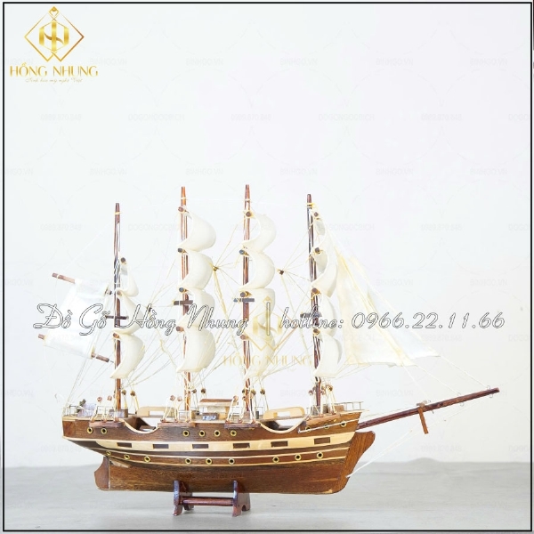 Mô Hình Thuyền Buồm Vải dài 40cm 