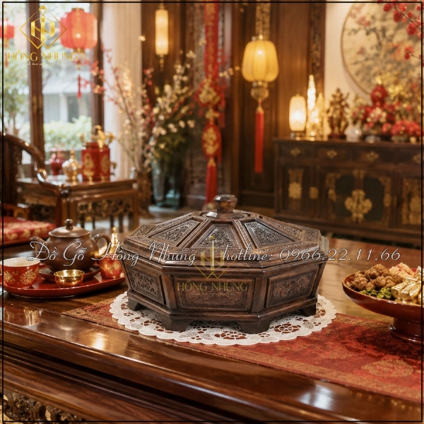Khay Gỗ Đựng Bánh Kẹo 