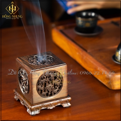 Lư đốt trầm hương gỗ