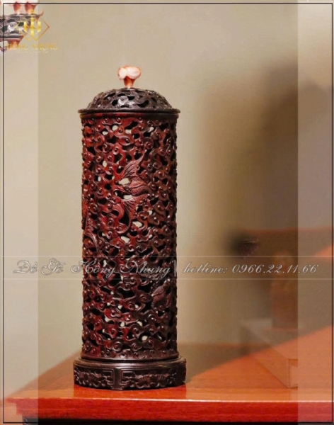 Lư xông trầm tròn trụ đẹp sang