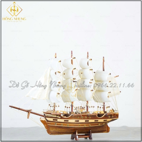 Mô Hình Thuyền Buồm Vải dài 40cm 