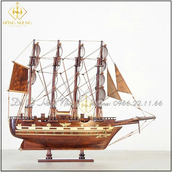 Thuyền France 2 gỗ cẩm dài 40cm 
