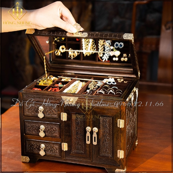 Tủ Nữ Trang Kiểu Tàu Gỗ Trắc 