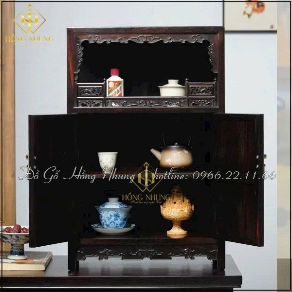 Tủ trà gỗ khảm tinh xảo