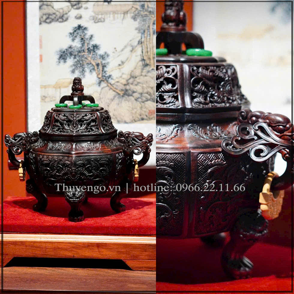 Lư hương thể hiện thẩm mỹ , giá trị nghệ thuật và văn hóa truyền thống
