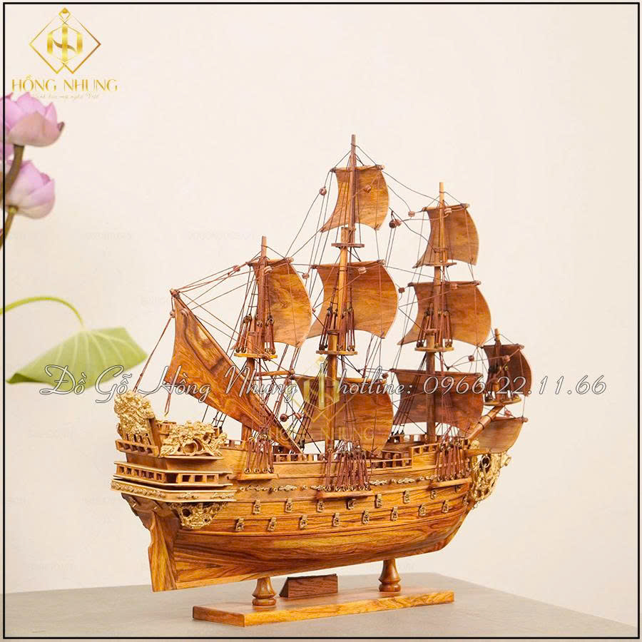 Trưng bày mô hình thuyền buồm mang đến sự sang trọng , quyền lực và ý nghĩa phong thủy