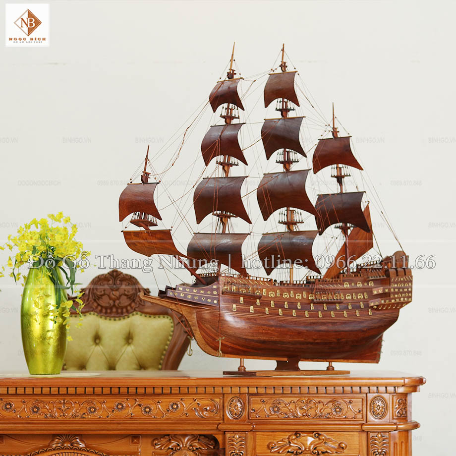 Thuyền hương-th 120 kích thước to thích hợp trưng bày ở sảnh showroom, công ty, nhà hàng, khách sạn. ...