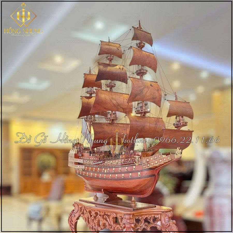 Thuyền buồm gỗ phong thủy siêu đẹp